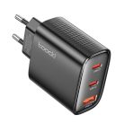 TOOCKI TCT40 100-240/5V 40W GaN USB-A+2xUSB-C adapter