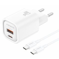   FONENG EU70 100-240V/5V 3A USB-A/USB-C adapter + USB-C kábel
