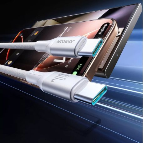 CB-322.01 USB-C dugó/USB-C dugó 3A 60W 1m fehér kábel -JOYROOM