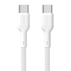   CB-235.02 USB-C dugó / USB-C dugó 65W 2m fehér kábel -DUDAO