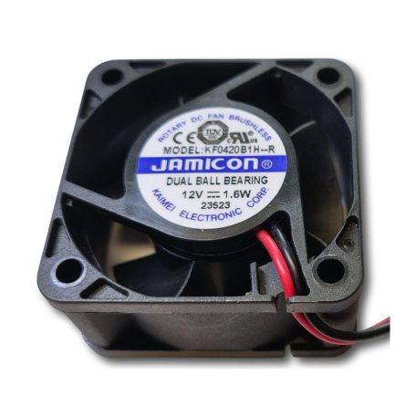 40x40x20mm 12VDC 1.6W duál golyós csapágyas  -JAMICON ventilátor