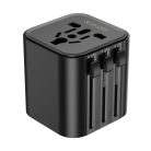 JELLICO S7 Univerzális Utazó Adapter - EU/US/AUS/UK - Fekete