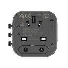 JELLICO S7 Univerzális Utazó Adapter - EU/US/AUS/UK - Fekete