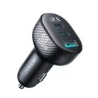 JOYROOM JR-CCD04 12-24/5V 30W 2xUSB-C + USB-A kijelzővel autós adapter