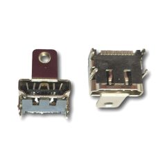HDMI aljzat 19p. 90° smd - füllel