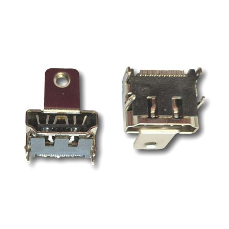 HDMI aljzat 19p. 90° smd - füllel