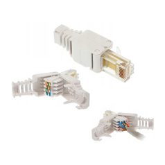 RJ45 UTP 8/8 CAT5 dugó - szerszám nélkül szerelhető