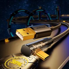   CB-327.012 USB-A dugó/USB-C dugó 90° 3A 1.2m fekete kábel -JOYROOM