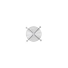 80x80mm fém, krómozott ventilátor rács