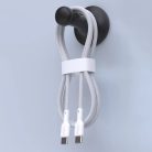 CB-328.01 USB-C dugó/USB-C dugó 65W 1m fehér kábel -DUDAO