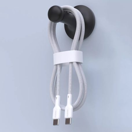 CB-328.01 USB-C dugó/USB-C dugó 65W 1m fehér kábel -DUDAO