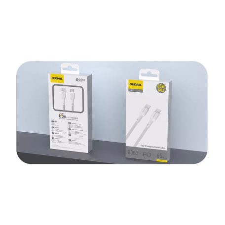 CB-328.01 USB-C dugó/USB-C dugó 65W 1m fehér kábel -DUDAO