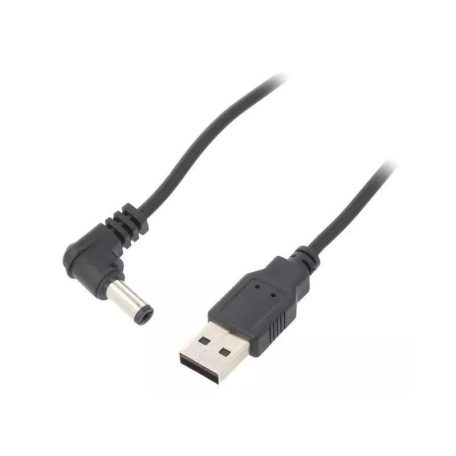 CB-232.01 USB-A dugó / DC dugó 5.5/2.1mm 90° 1m kábel